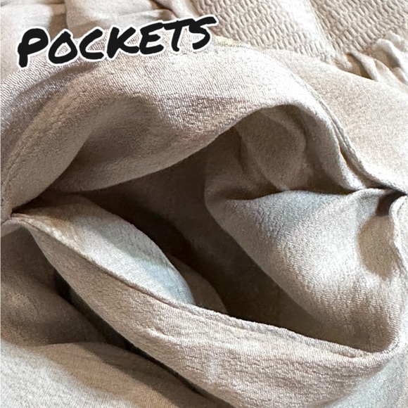 EUC Grade & Gather Empire Waist jumpsuit in light cream & organic design. Small - Picture 13 of 16